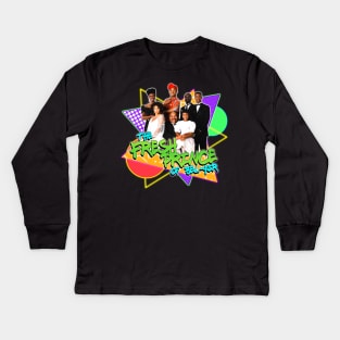 The Fresh Prince of Bel-Air :: Retro 90s FanArt Kids Long Sleeve T-Shirt